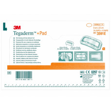 Лейкопластир 9*25 3М Tegaderm TM +Pad Плівкова пов'язка з подушечкою, що не прилипає  9 см х 25 см 3591